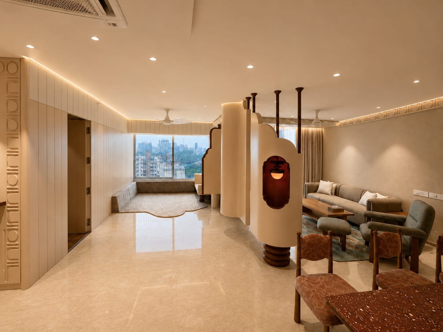 Living room interior execution by Ram Interior, Mumbai